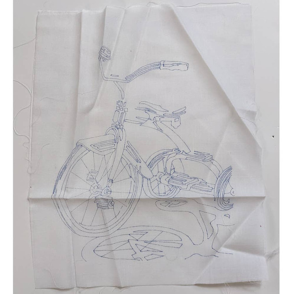 Vintage 70's Crewel Embroidery Kit "Tricycle", Vogart Crafts Creative Stitchery - Picture 4 of 7